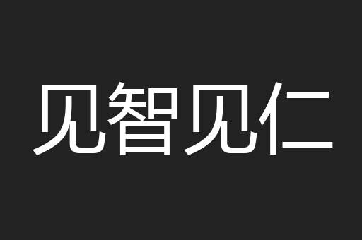 见智见仁