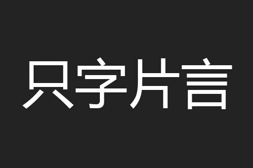 只字片言