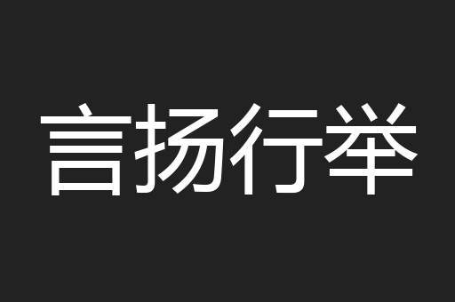 言扬行举