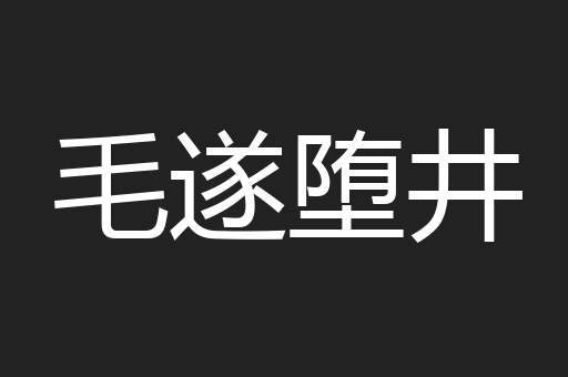 毛遂堕井