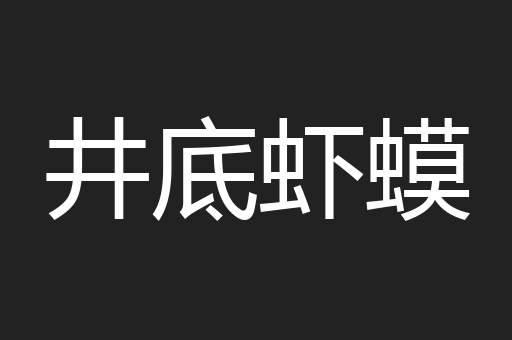 井底虾蟆