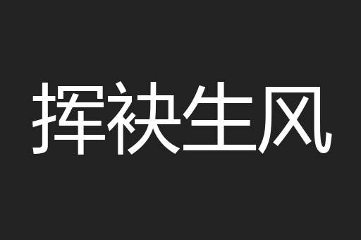 挥袂生风