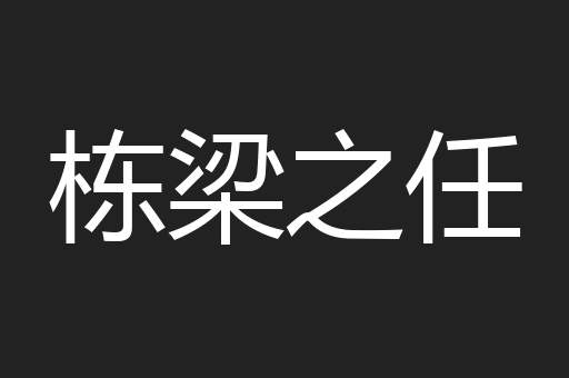 栋梁之任