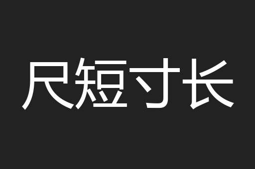 尺短寸长