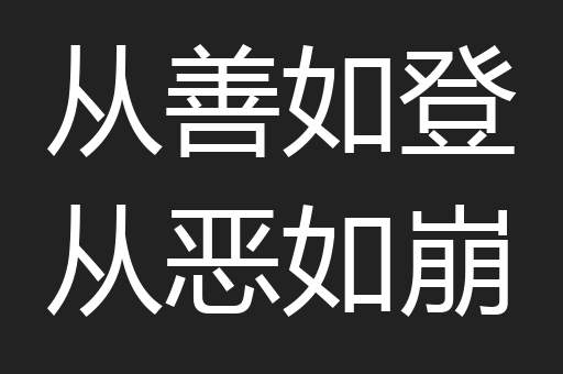 从善如登从恶如崩