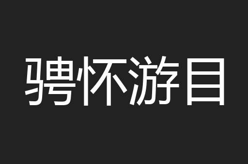 骋怀游目